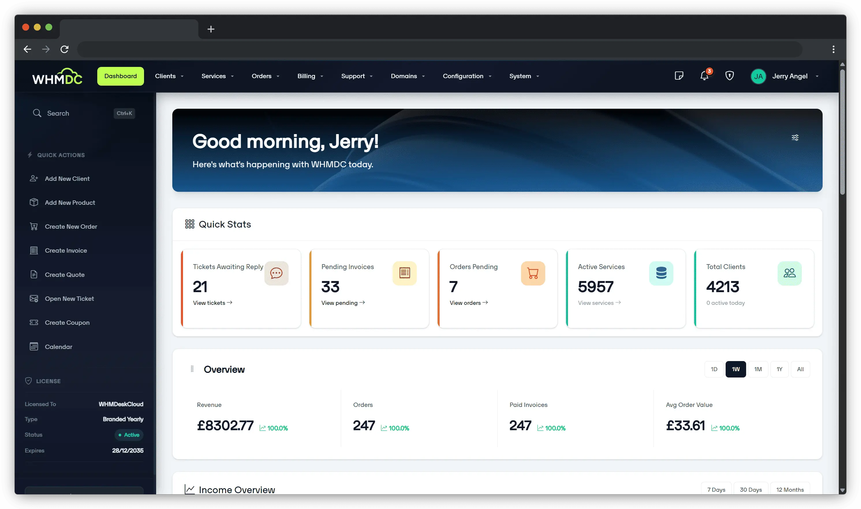 WHMDC Administrator Dashboard